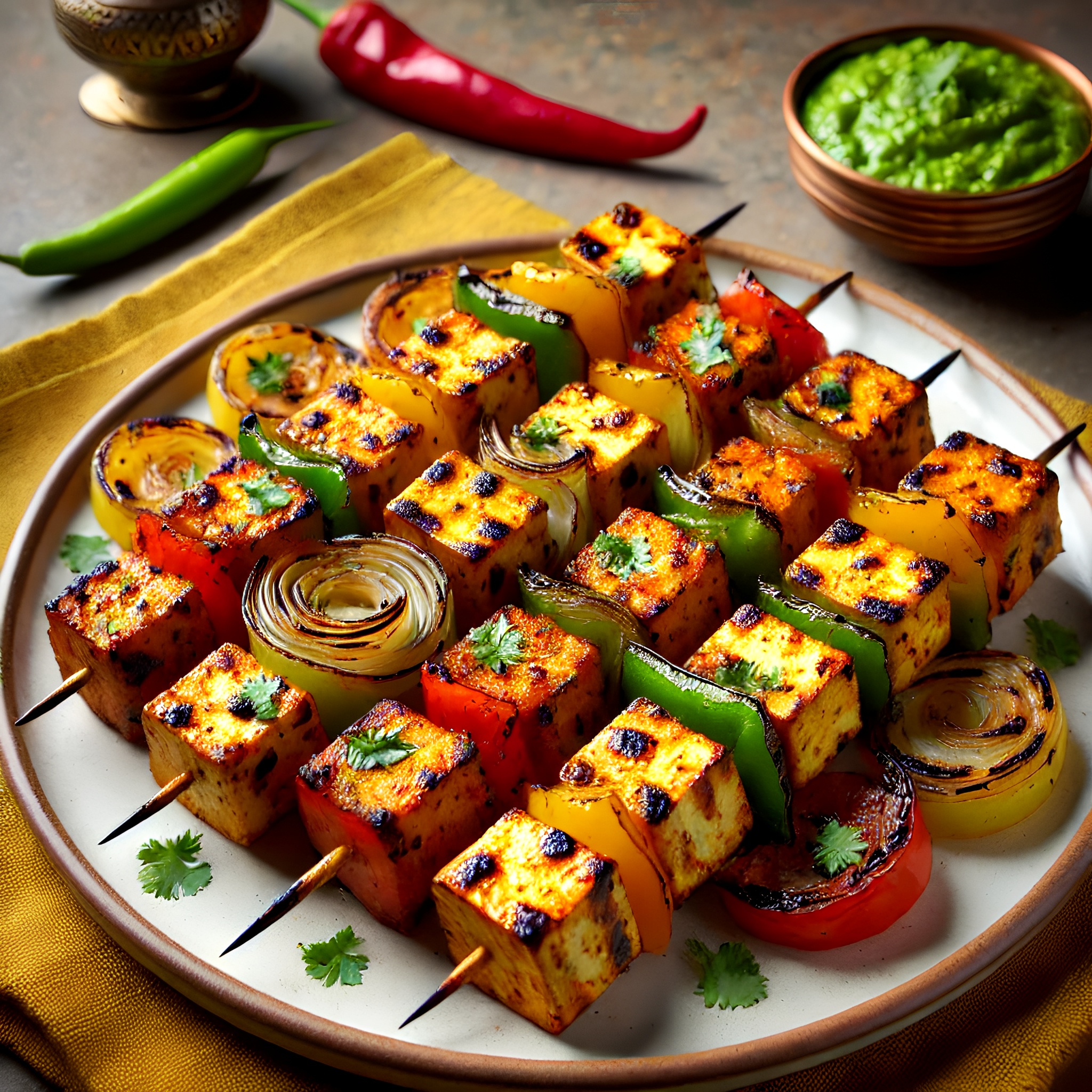 Paneer Tikka Kebab.