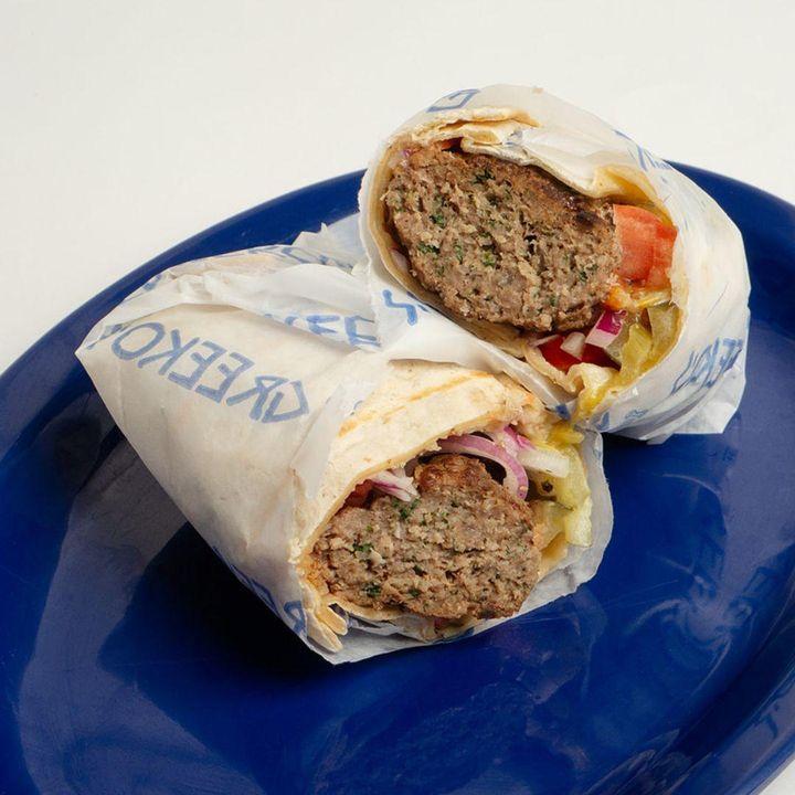 Keftedes Meatball Wrap.