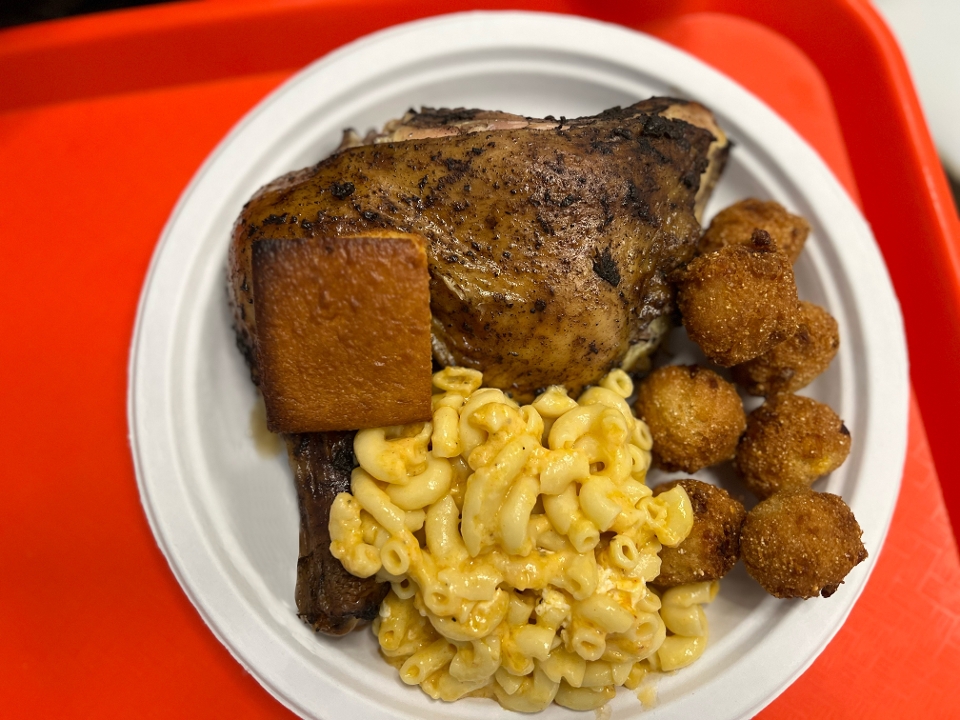 Jumbo Single Smothered Chicken Leg Quarters A la Carte.