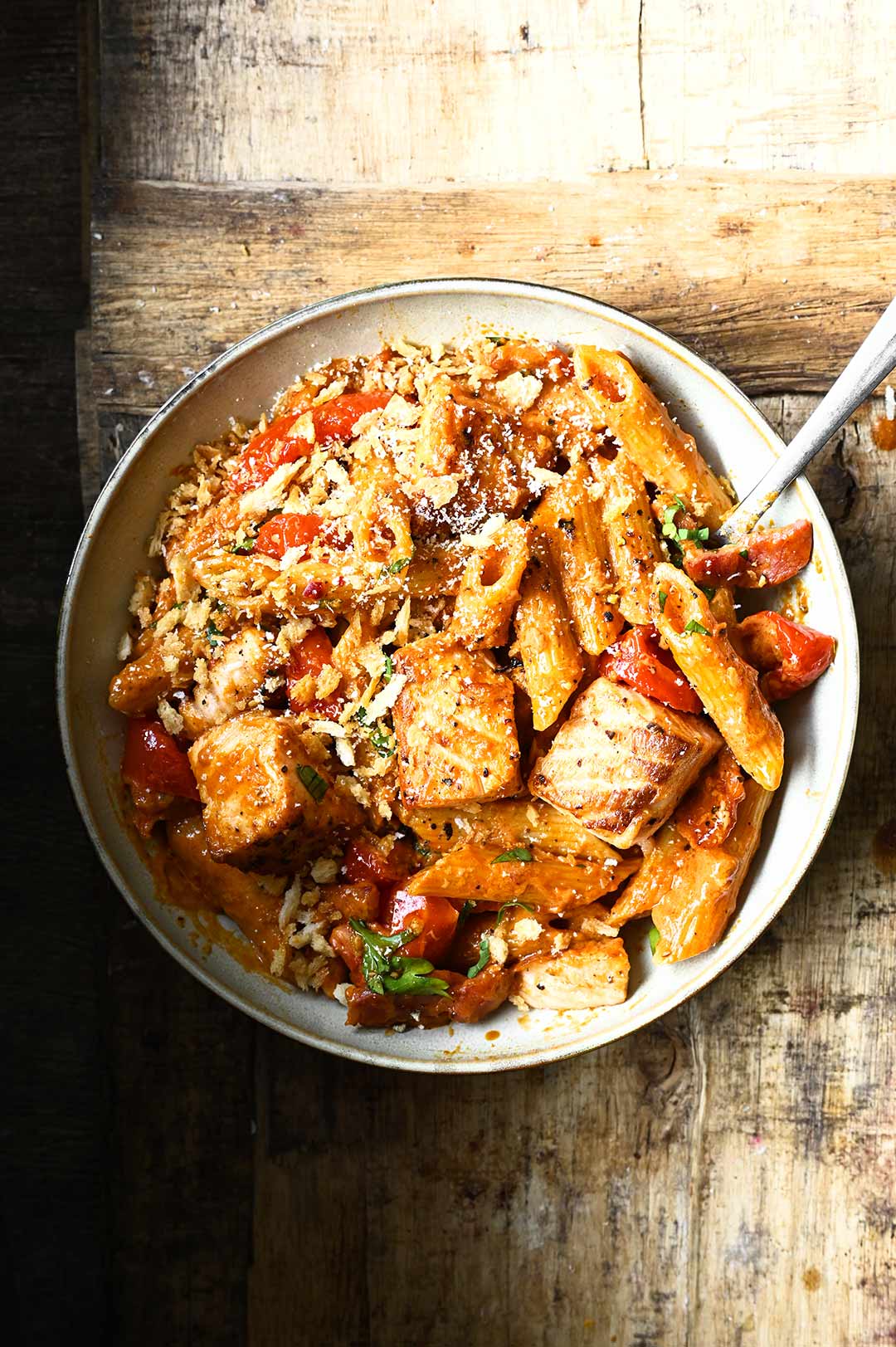 Salmon Carbonara.