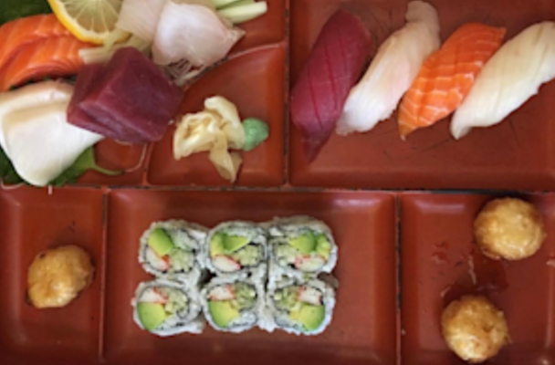 Sushi and Sashimi Lunch Bento.