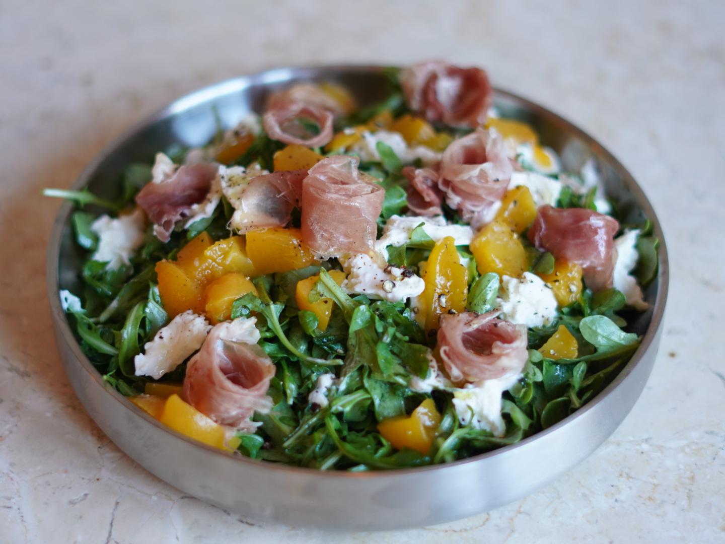 Burrata & Peach Salad.