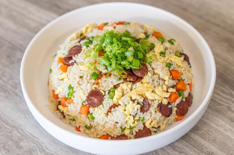 Com Chien Lap Xuong -Chinese Sausages Fried Rice.