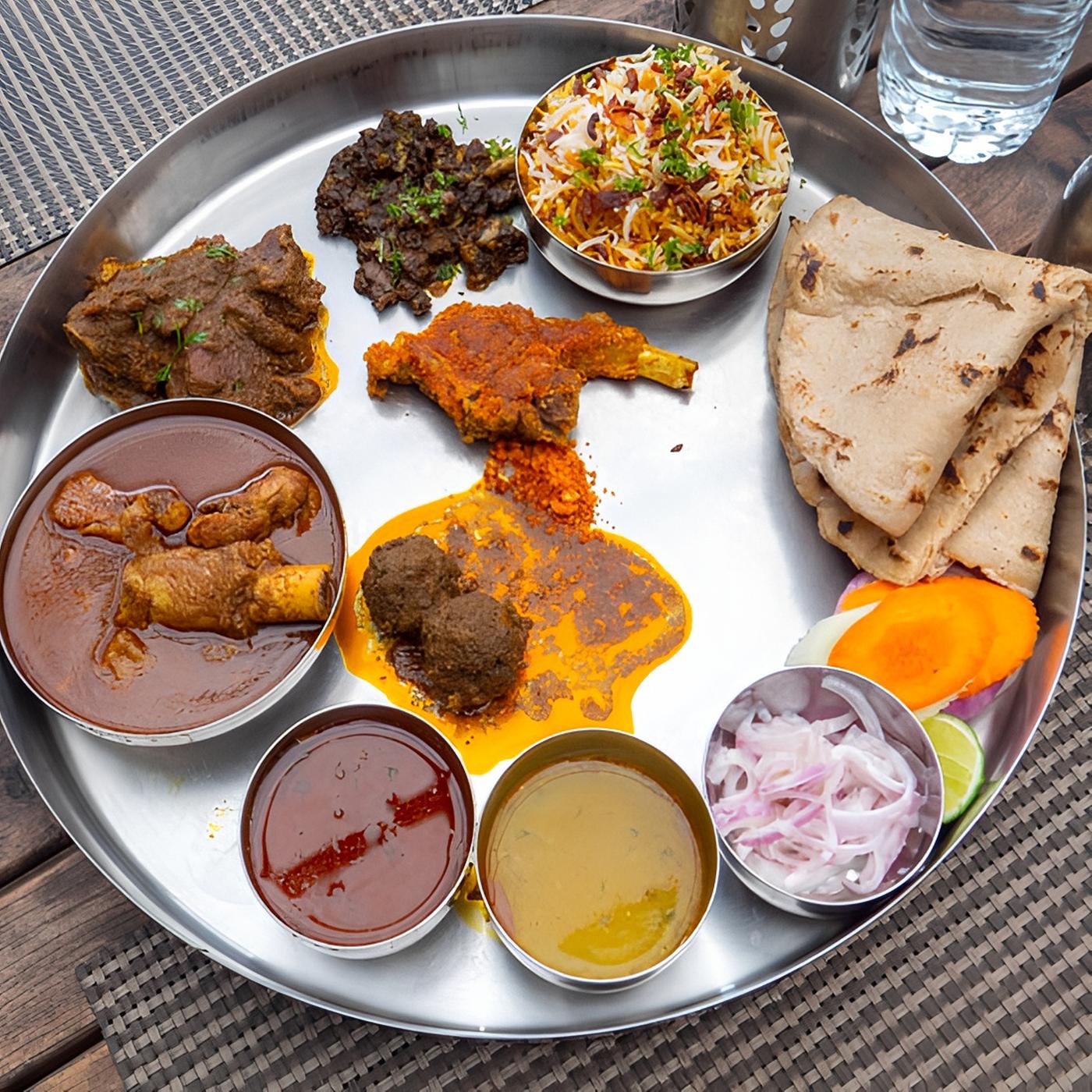 Goat Thali.