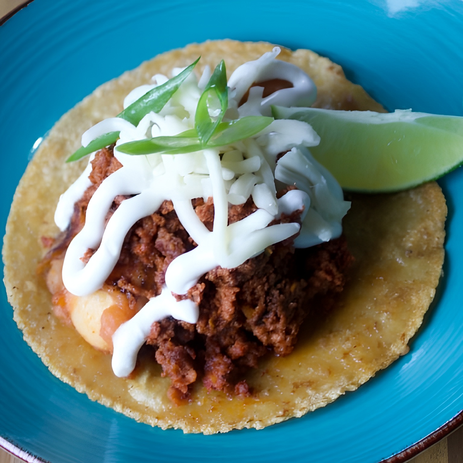 Chorizo con Papas Taco.
