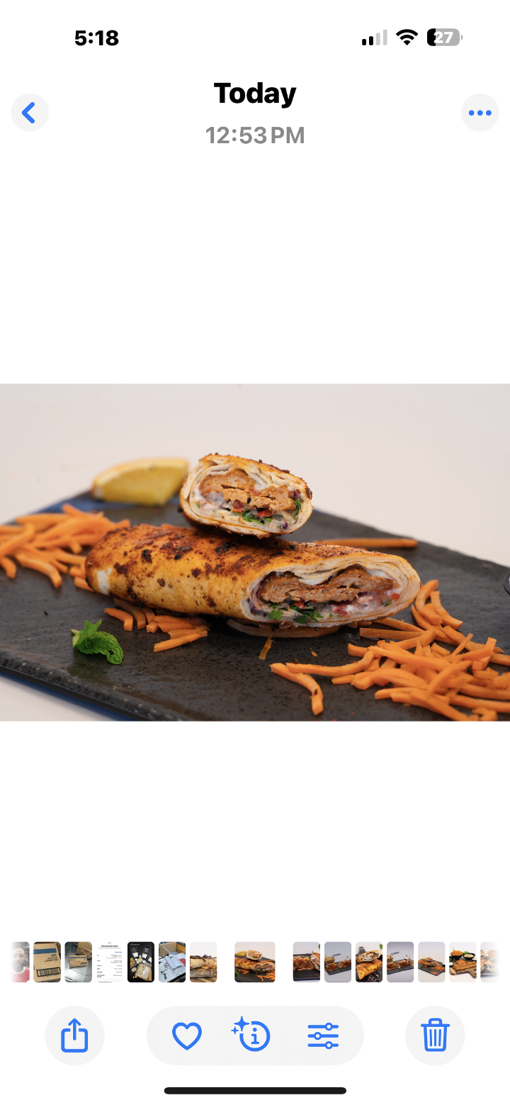 Chicken Kofta Wrap.