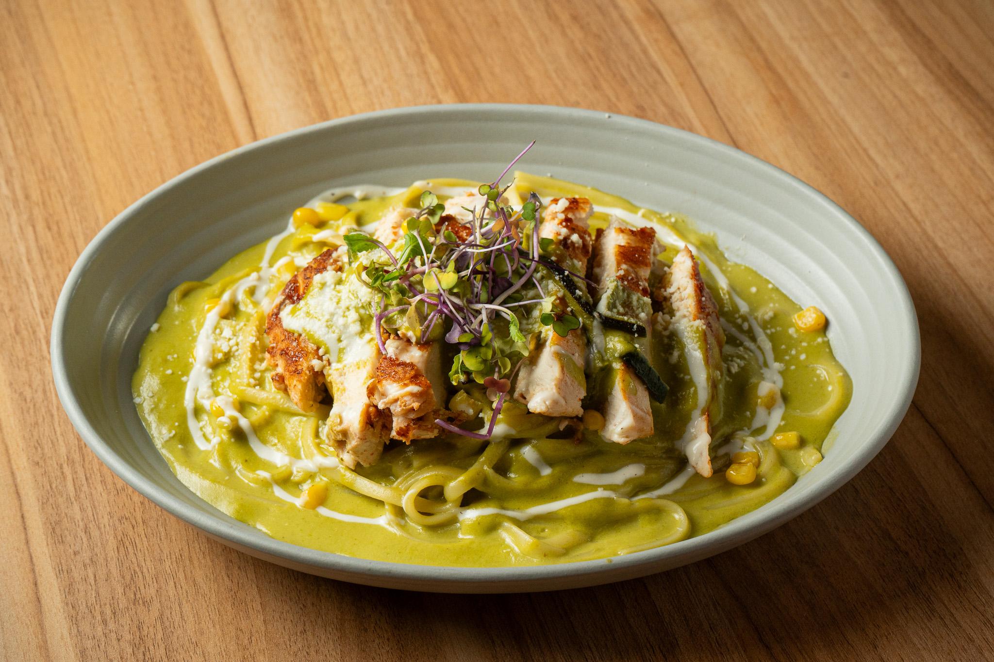 Creamy Poblano Pasta.