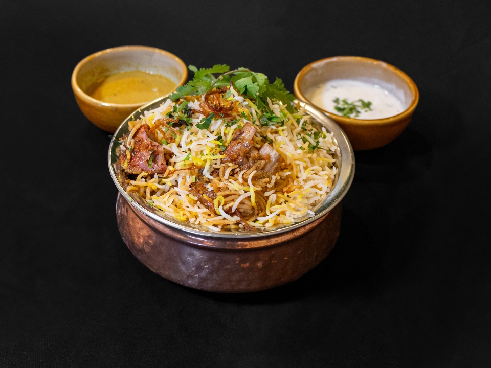 Hyderabad Mutton Dum Biryani.