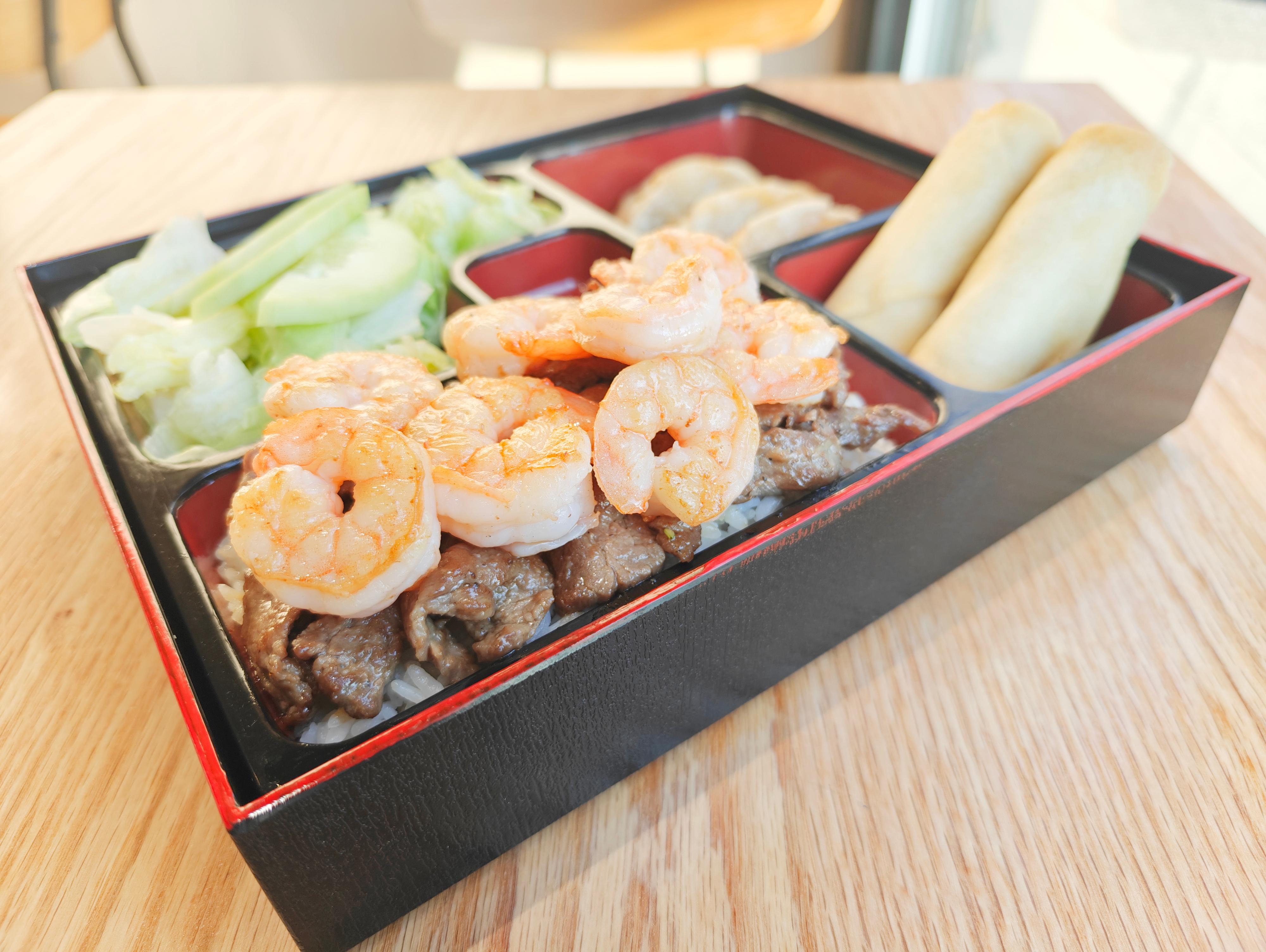 Beef & Shrimp Bento.