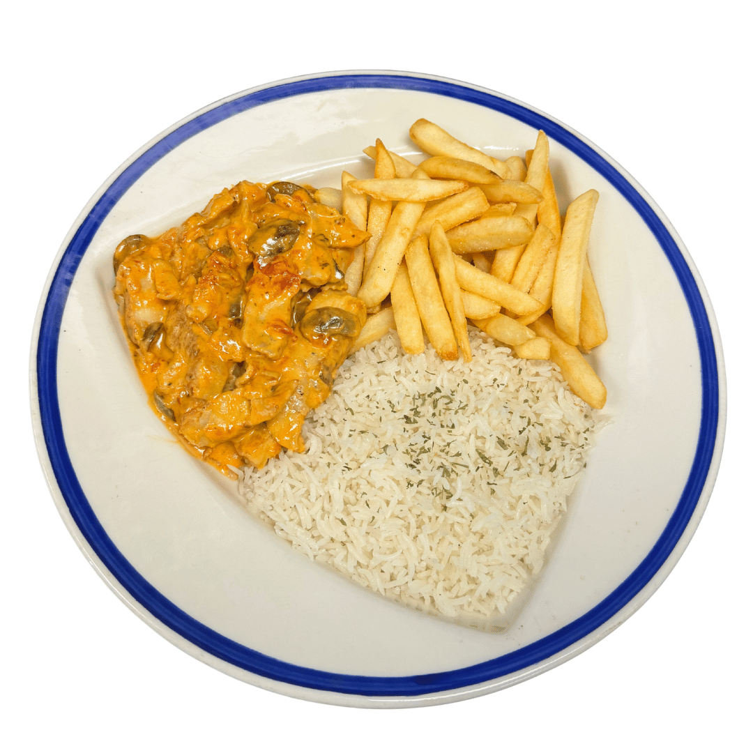Chicken Stroganoff.