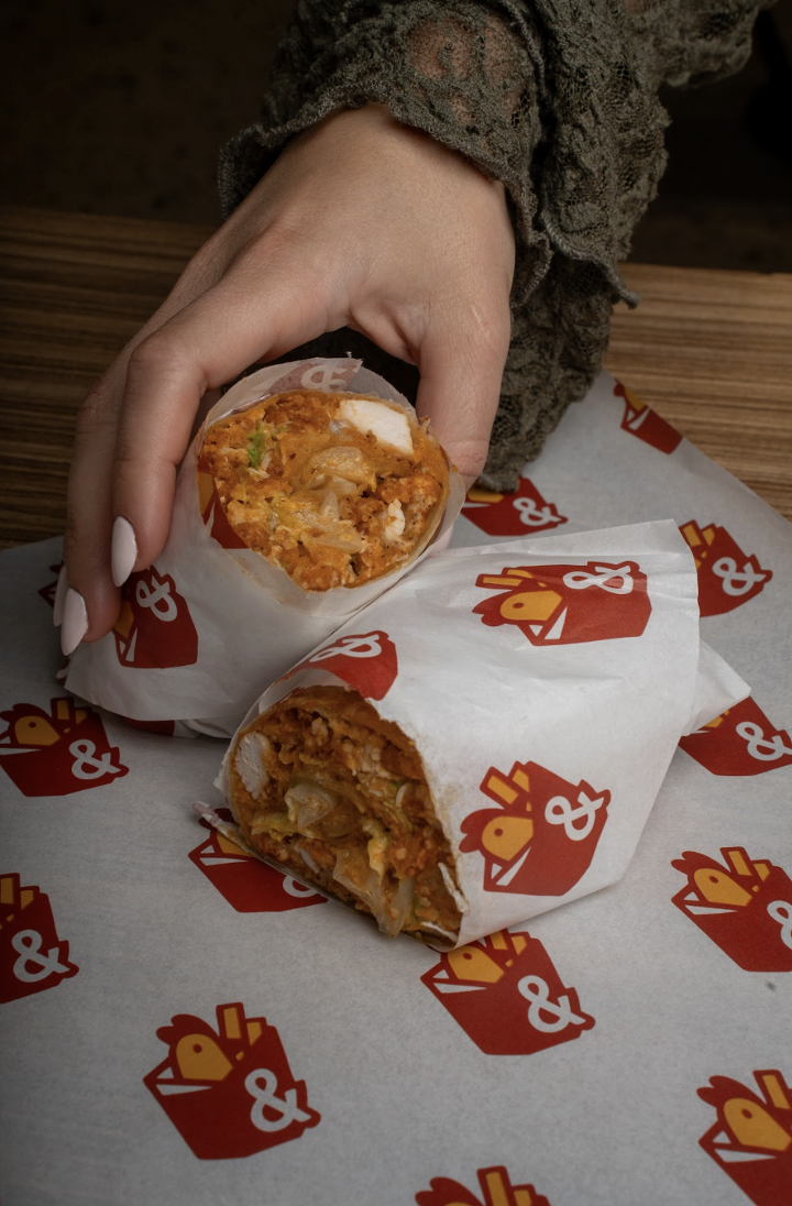 Buffalo Chicken Caesar Wrap.