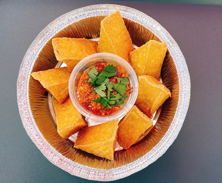 Golden fried tofu.