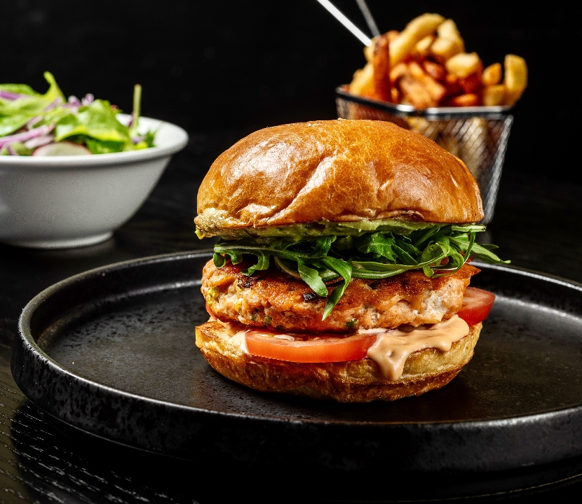 Salmon Burger.