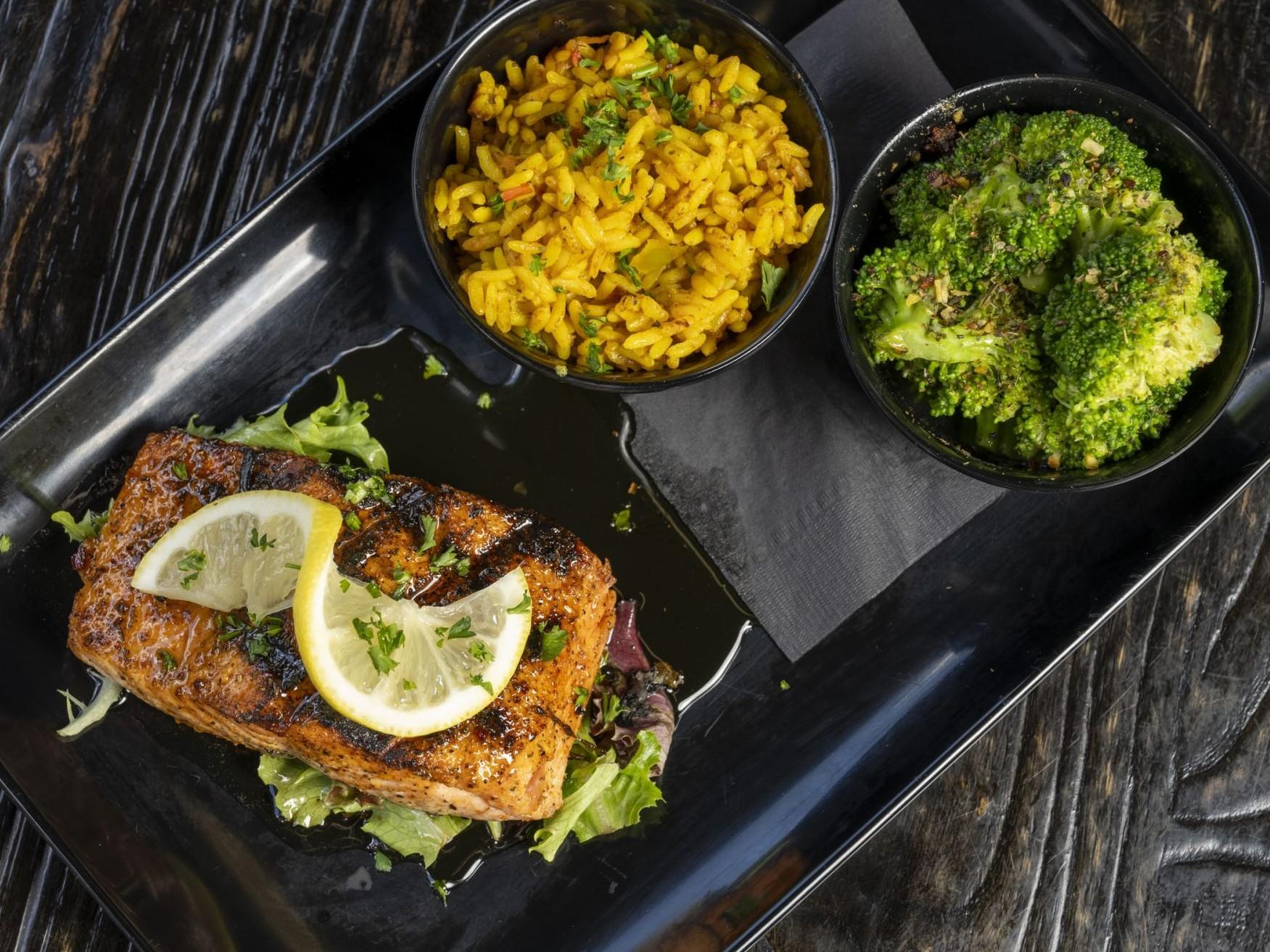 Honey Bourbon Salmon.