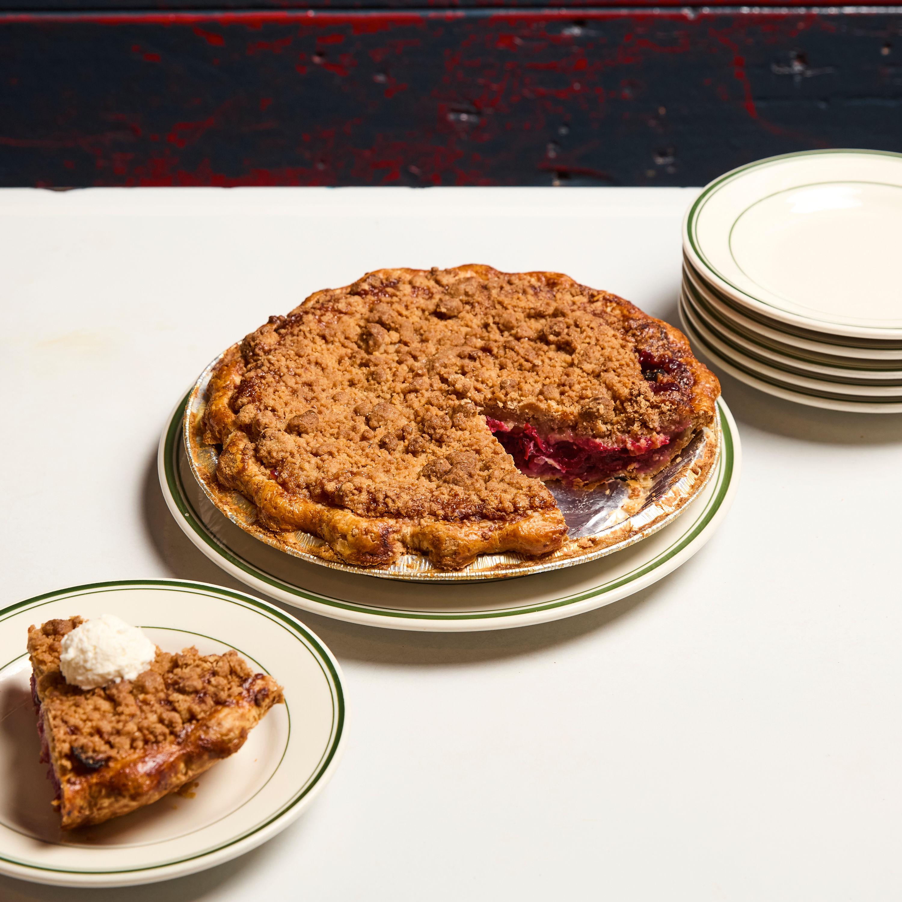 Sour Cherry & Pear Pie-Whole.