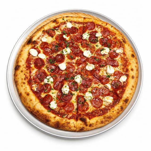 Large Hot Pepperoni Hustle.