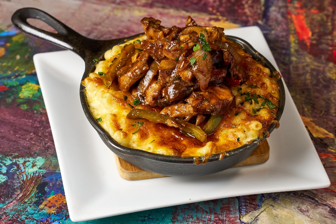 Jerk Chicken Loaded Mac.