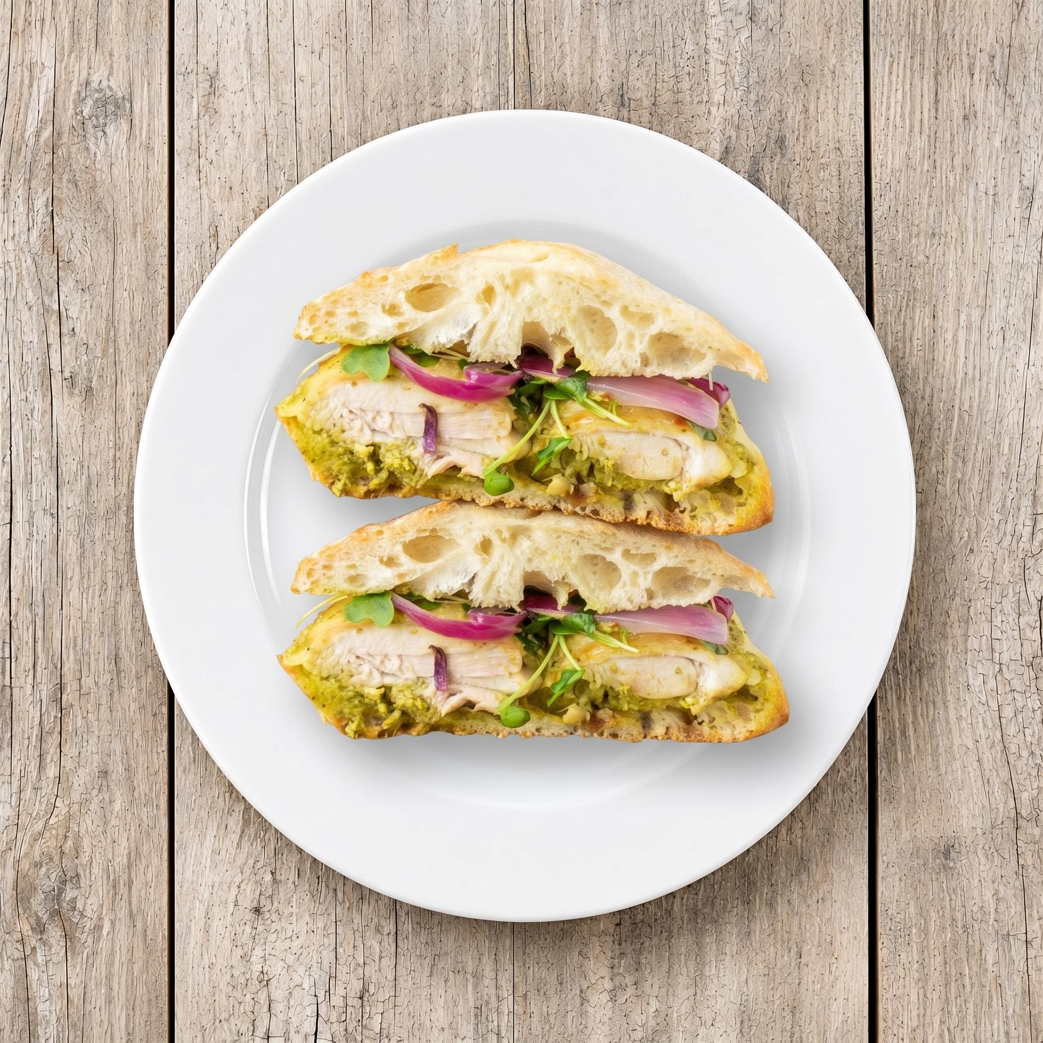 Chicken Pesto Club sandwich.