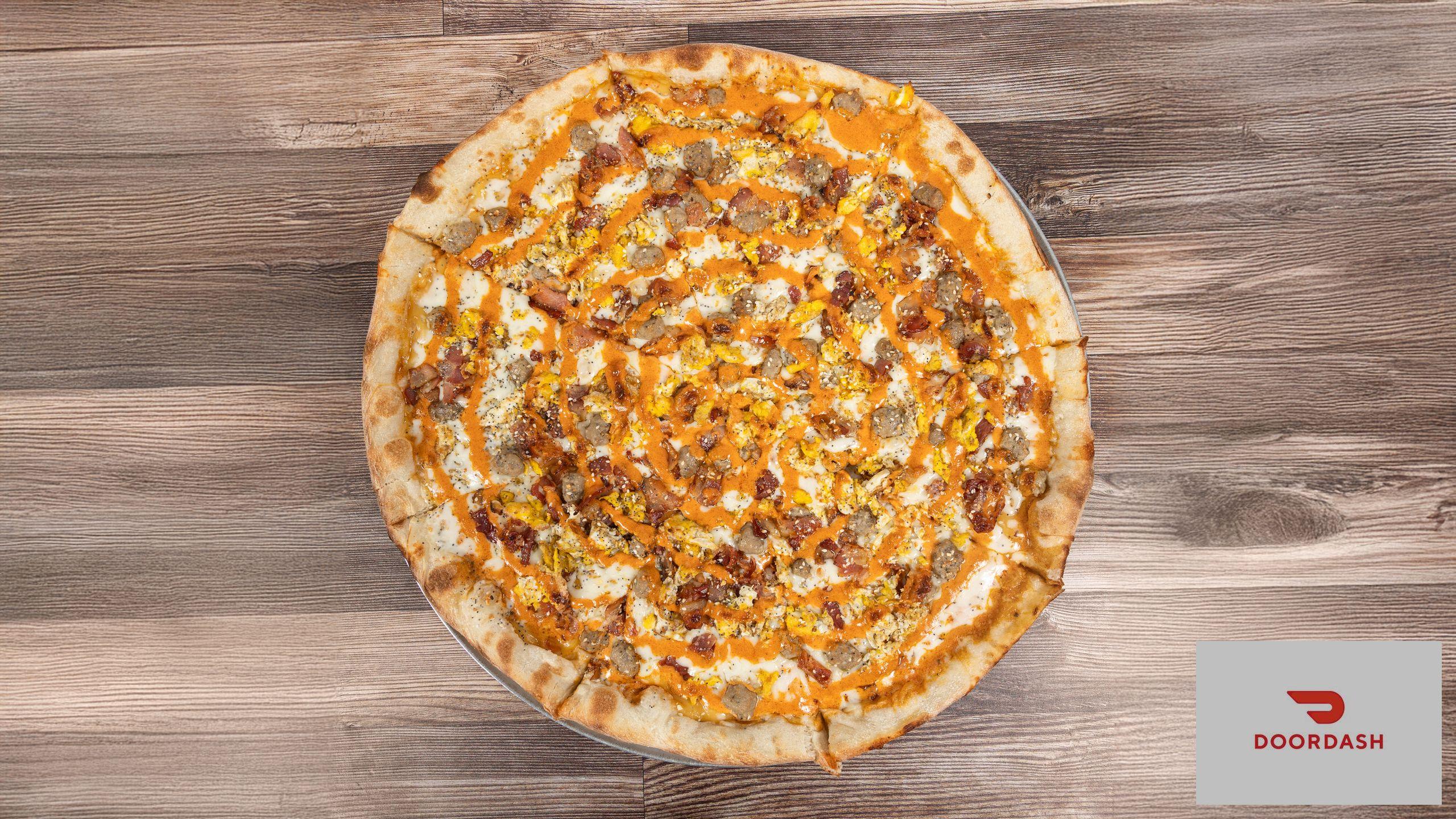 Wake N Bake Breakfast Pizza.