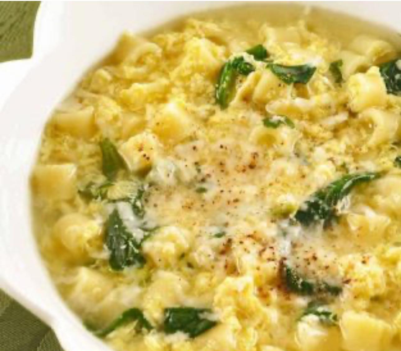 Chicken Stracciatella Soup.