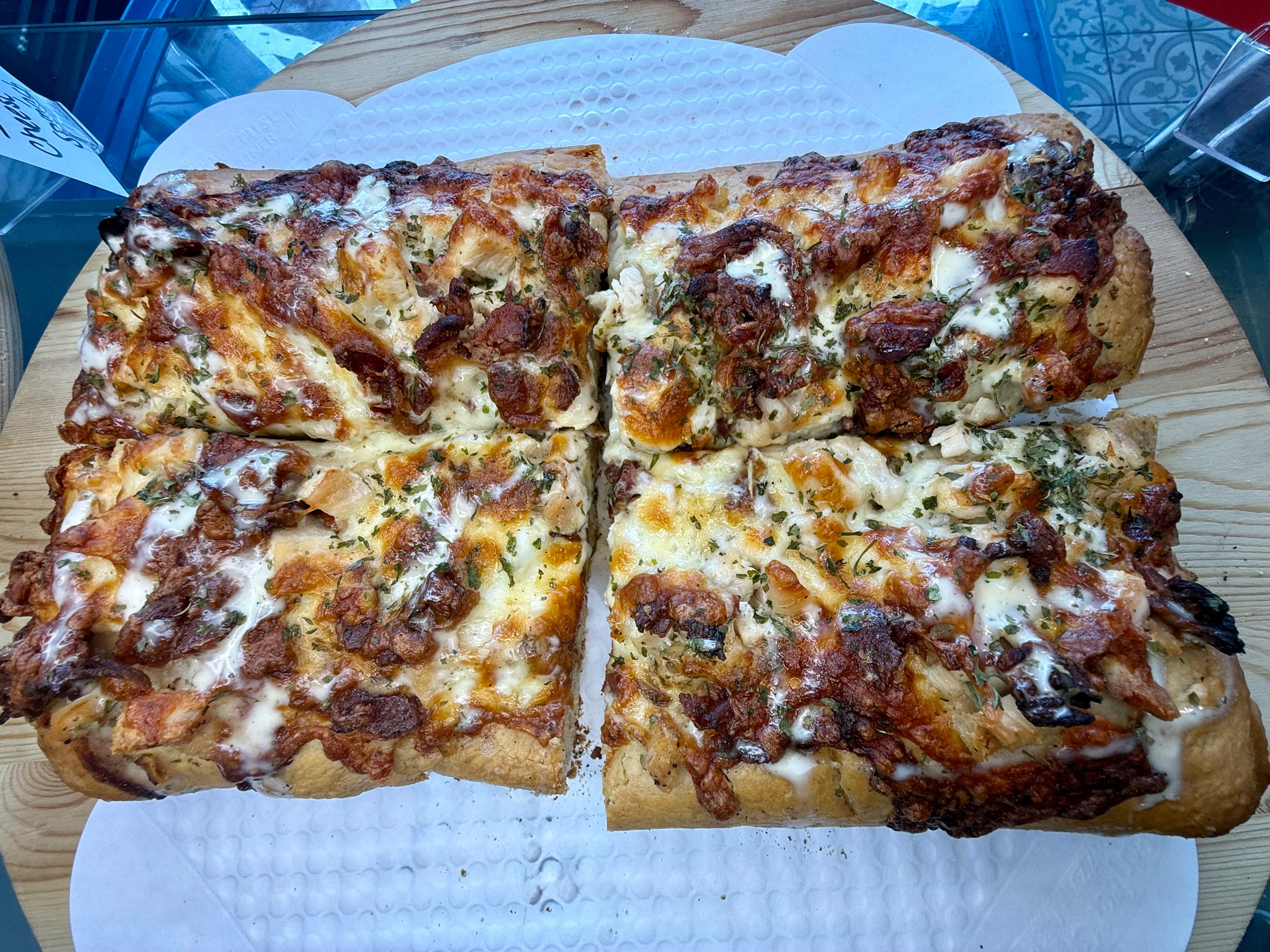 SICILIAN STYLE GARLIC CHICKEN ALFREDO.
