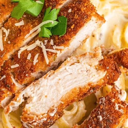 Chicken Fettuccine Alfredo.