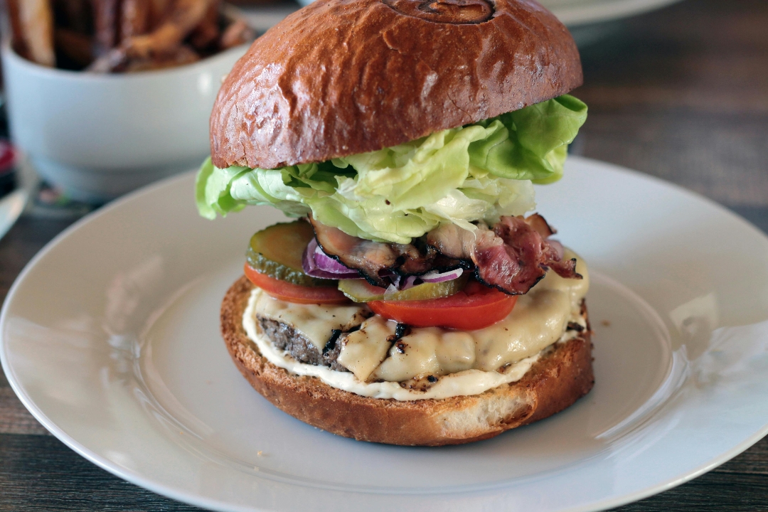 Addiction Bacon Blue Burger.
