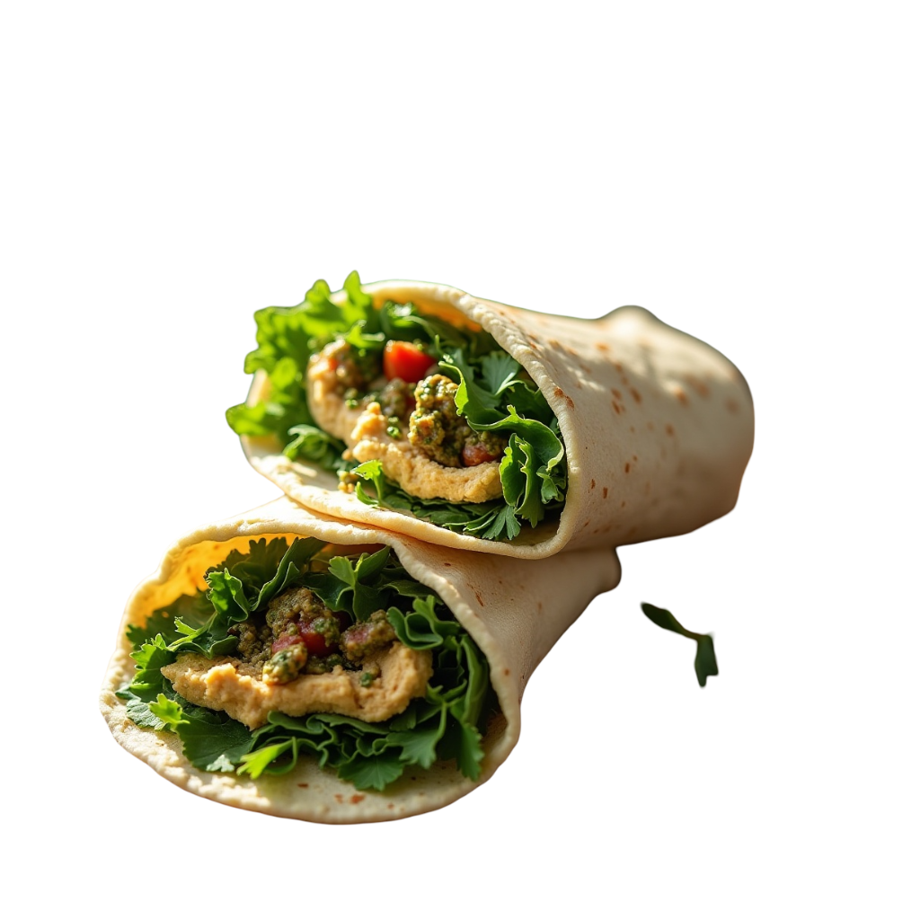 Hummus and Tabouli Wrap.