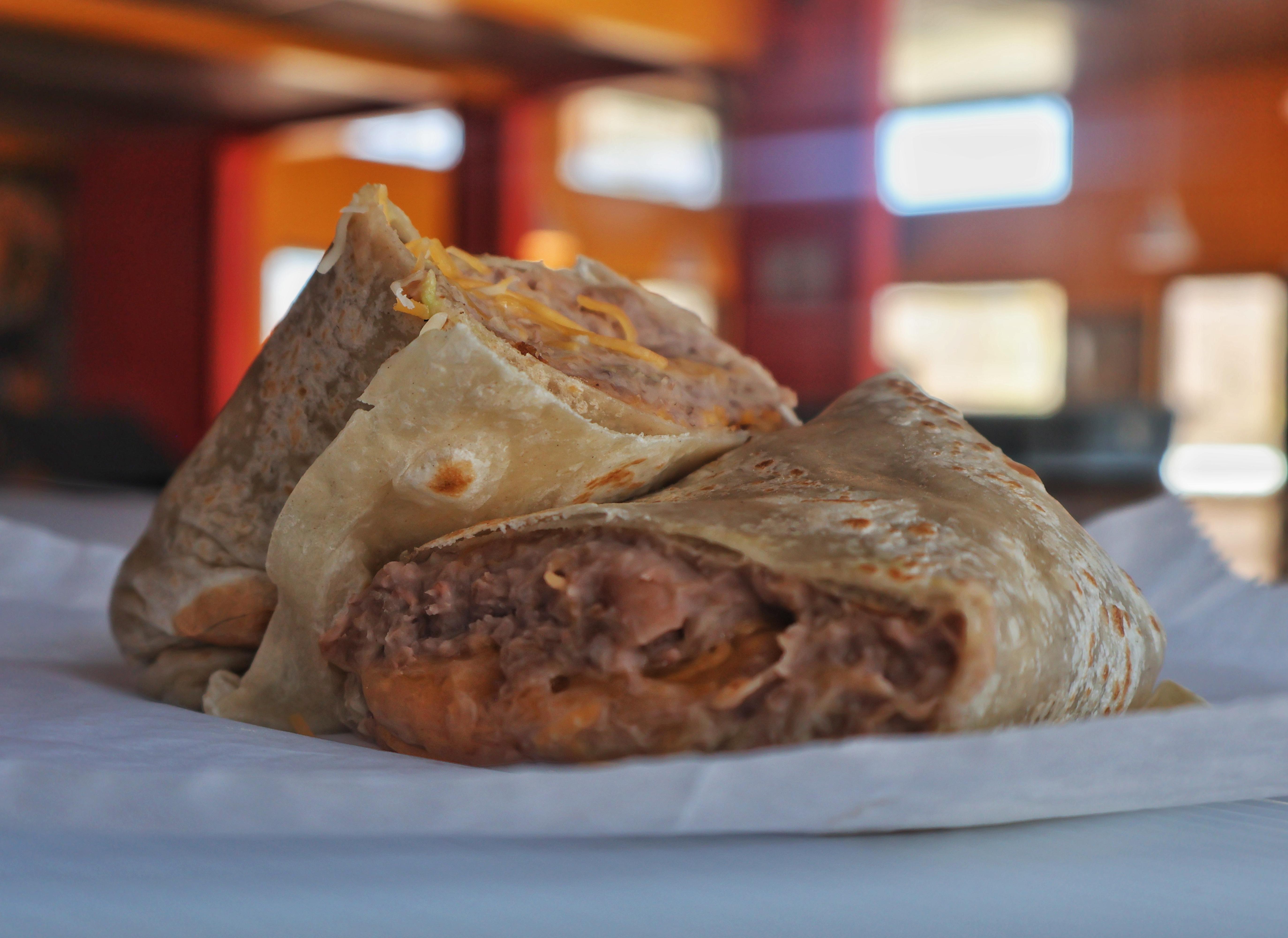 Large BEAN & CHEESE BURRITO.