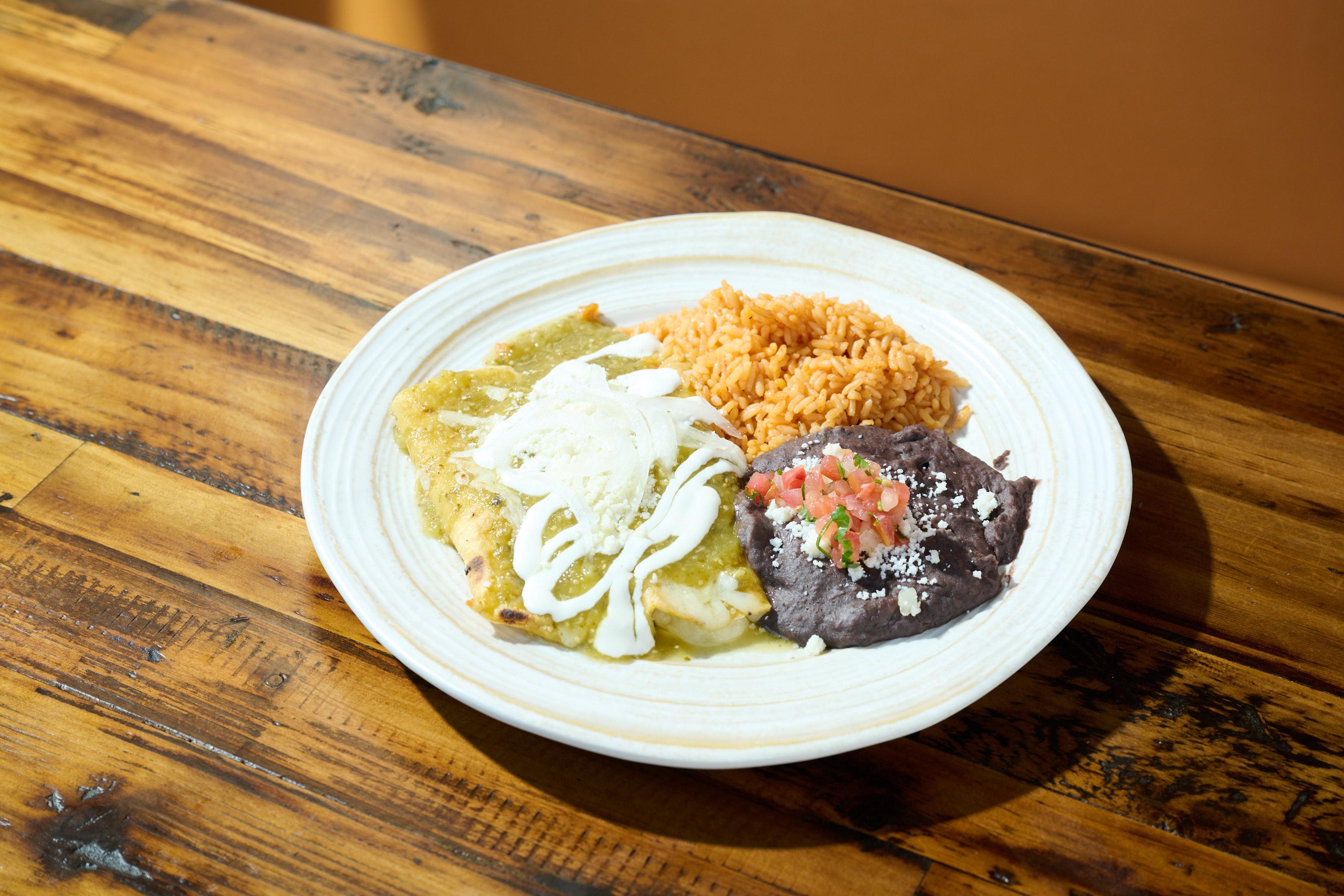 Enchiladas Verdes.