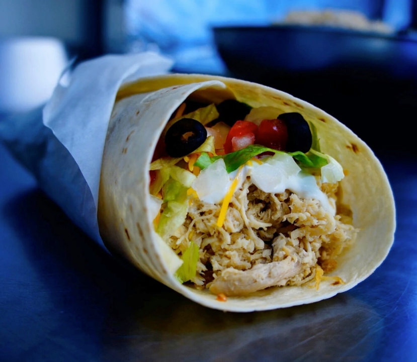 Mike Fink Chicken Burrito.