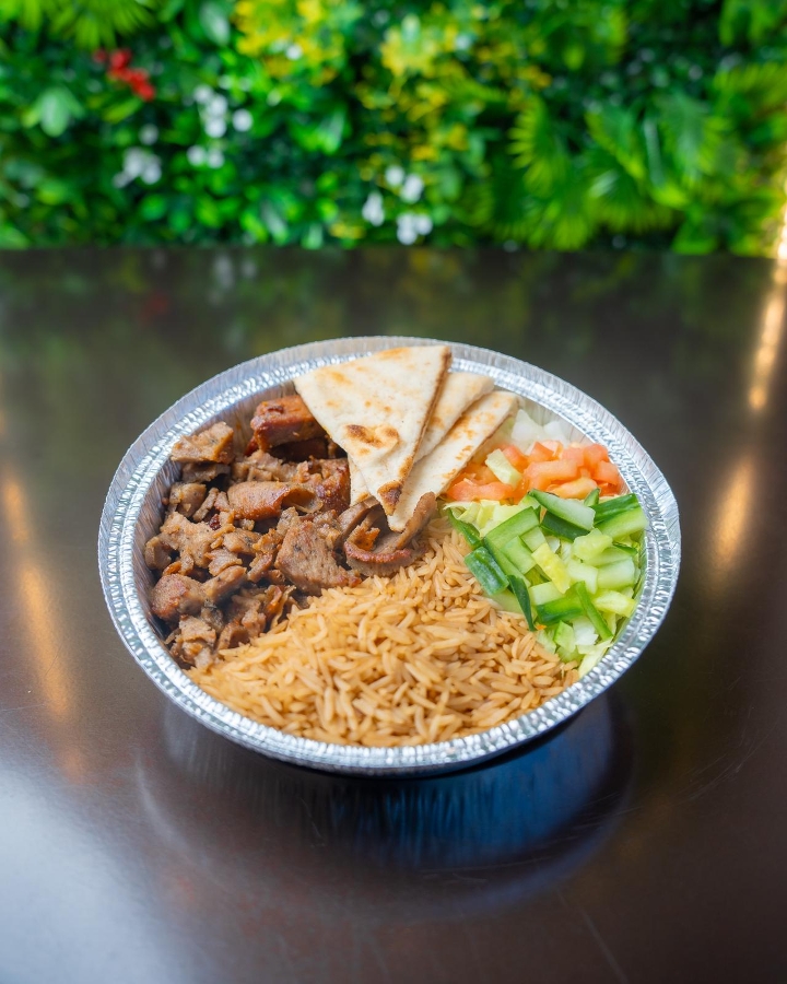 Lamb Gyro Over Rice.