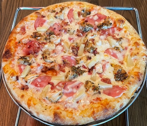 Hawaiian Chicken Pizza.
