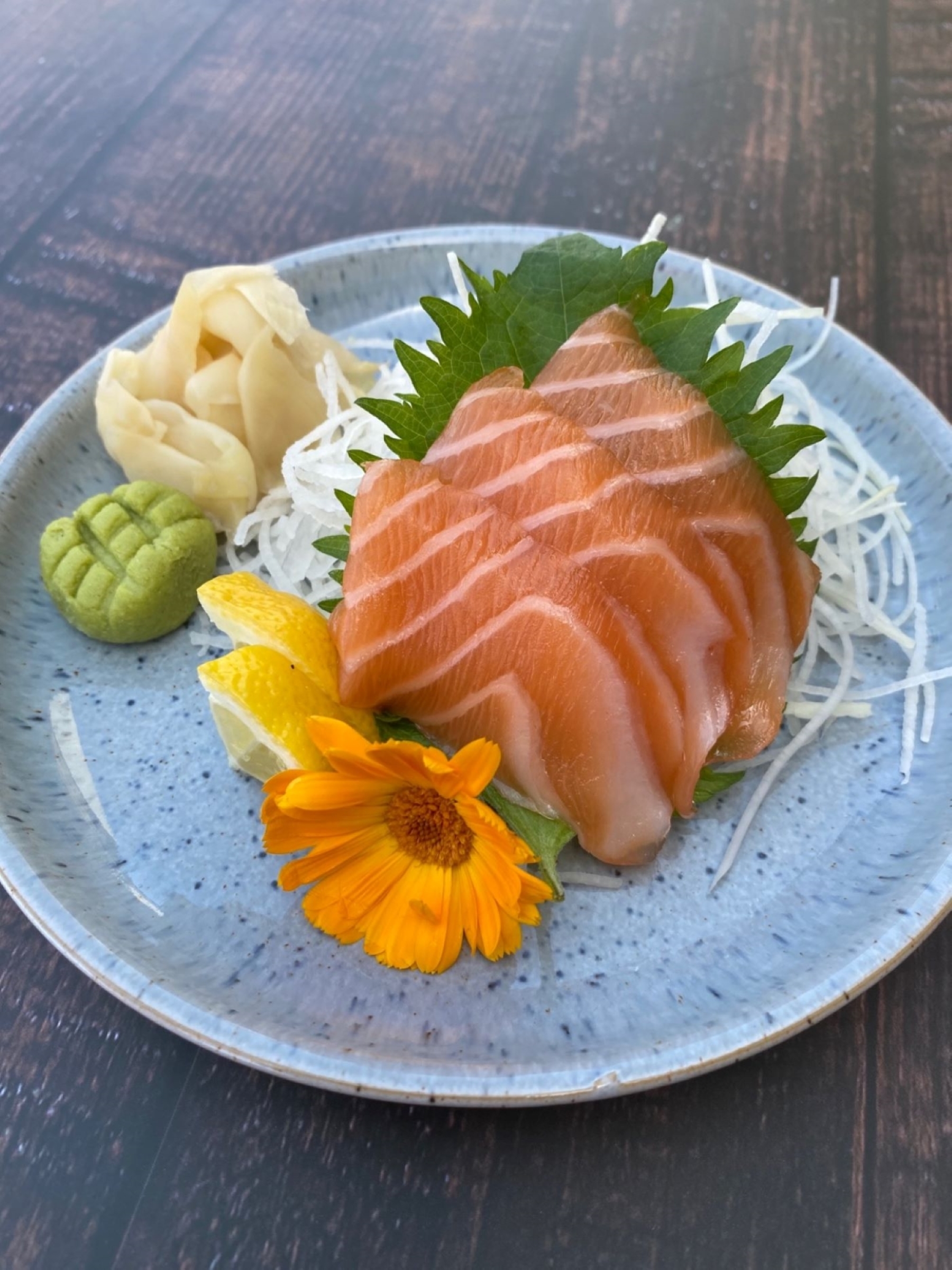 Salmon Sashimi.
