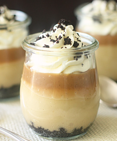 Cousin Abigale's Italian Budino with Salted Caramel.