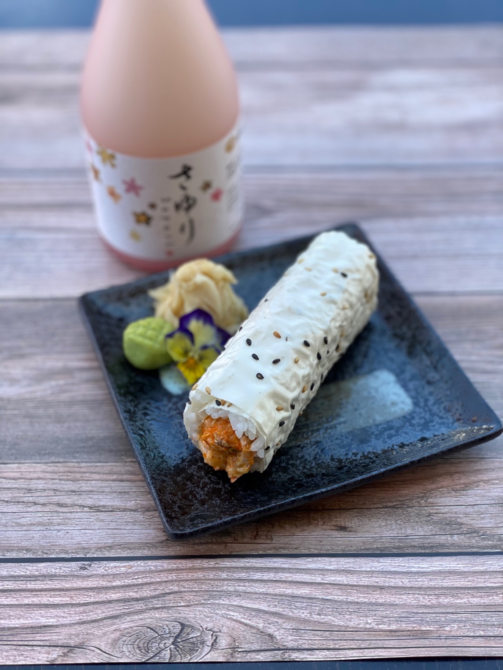 Spicy Soft Shell Crab Hand Roll.