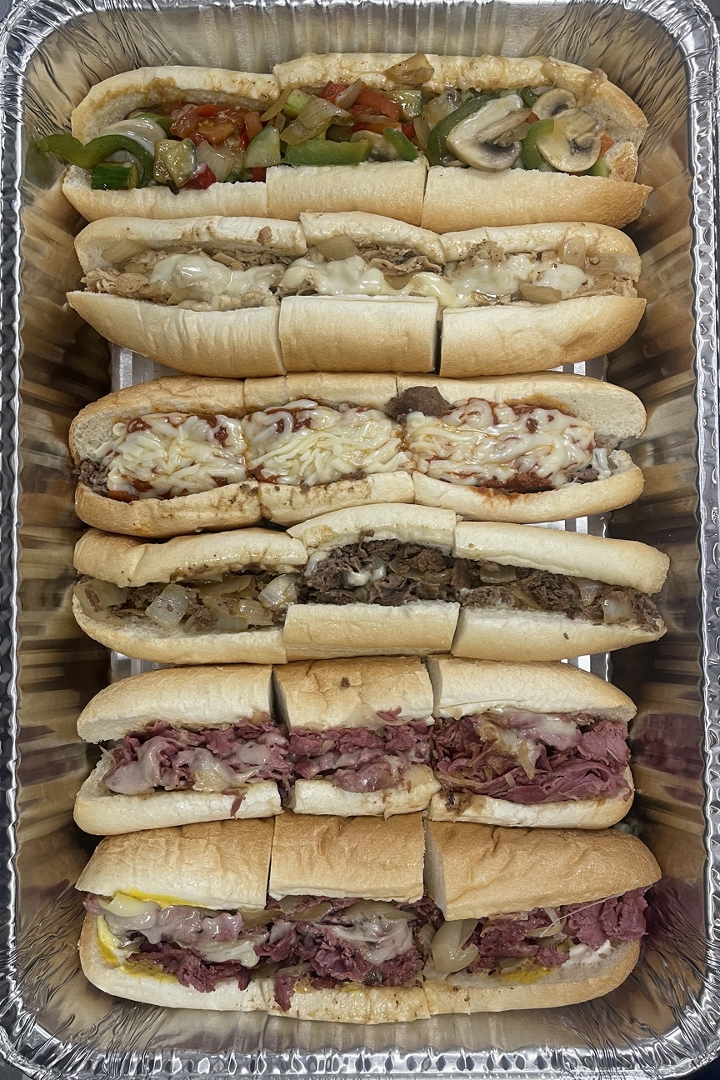 Assorted Deluxe Cheesesteak Tray.