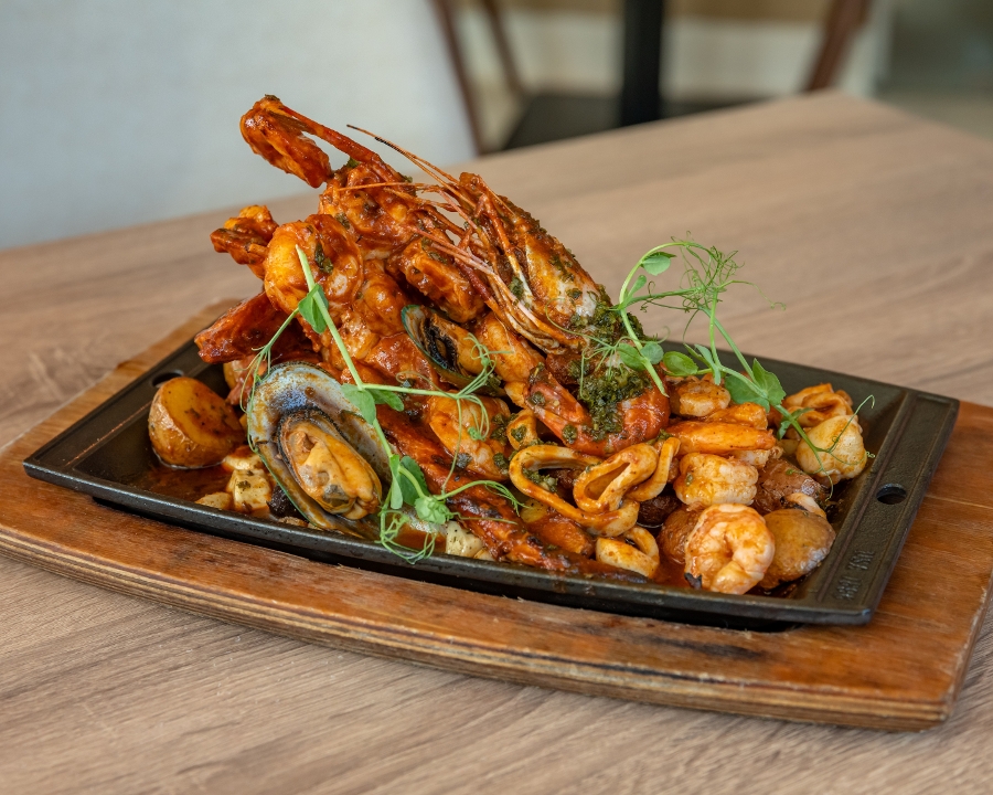 Mariscos a la Parrilla.