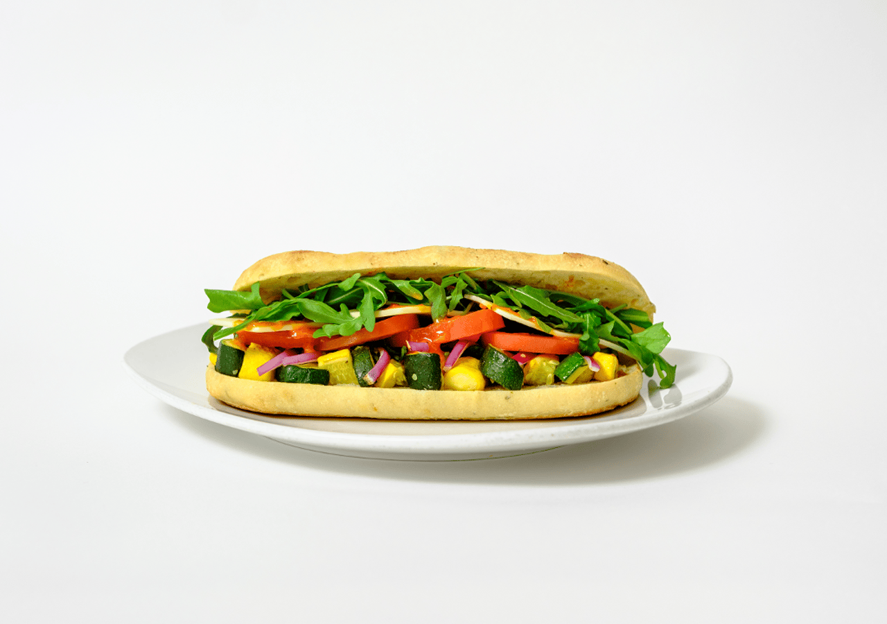 Grilled farmers market sando (veg).