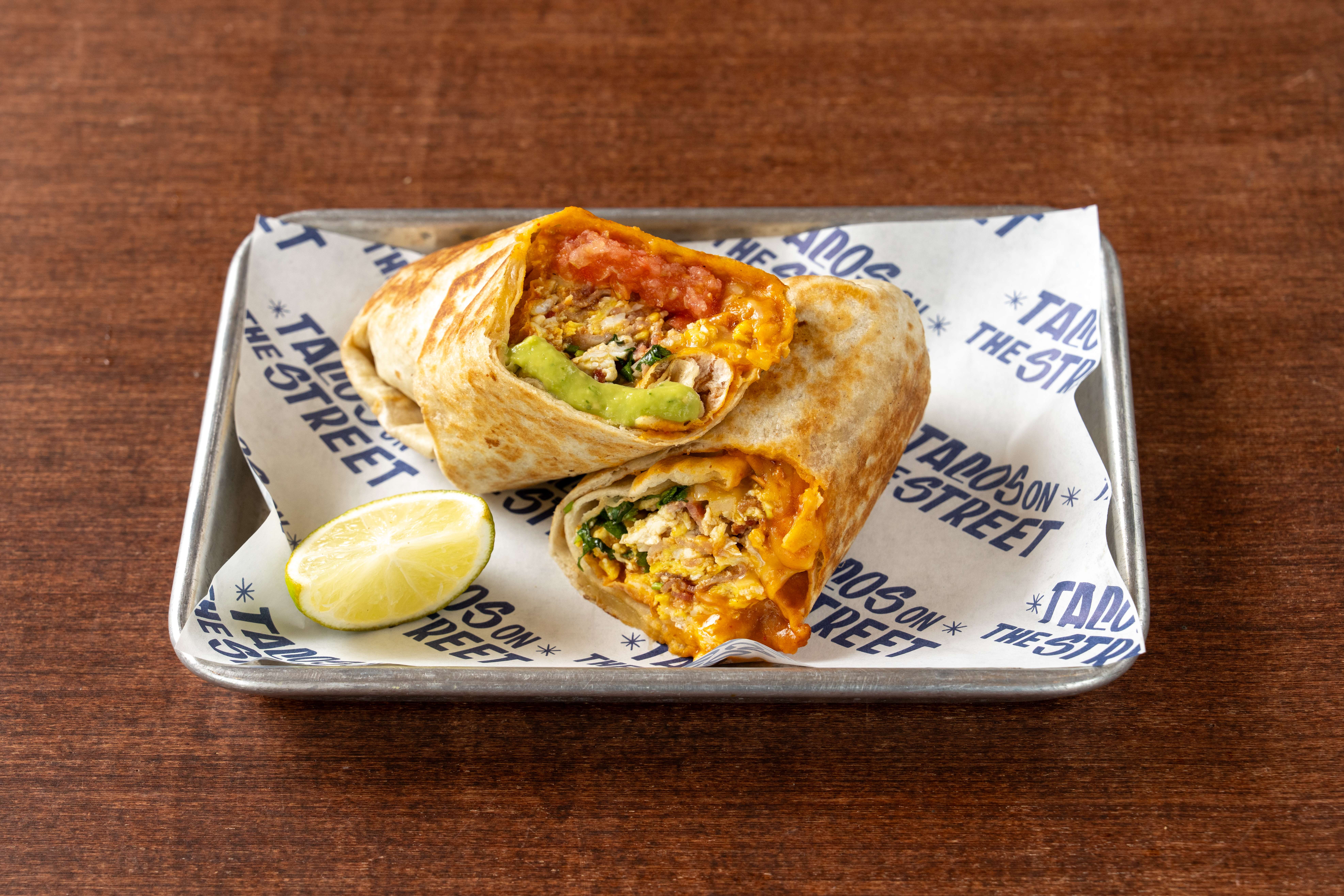 Egg & Bacon Burrito.