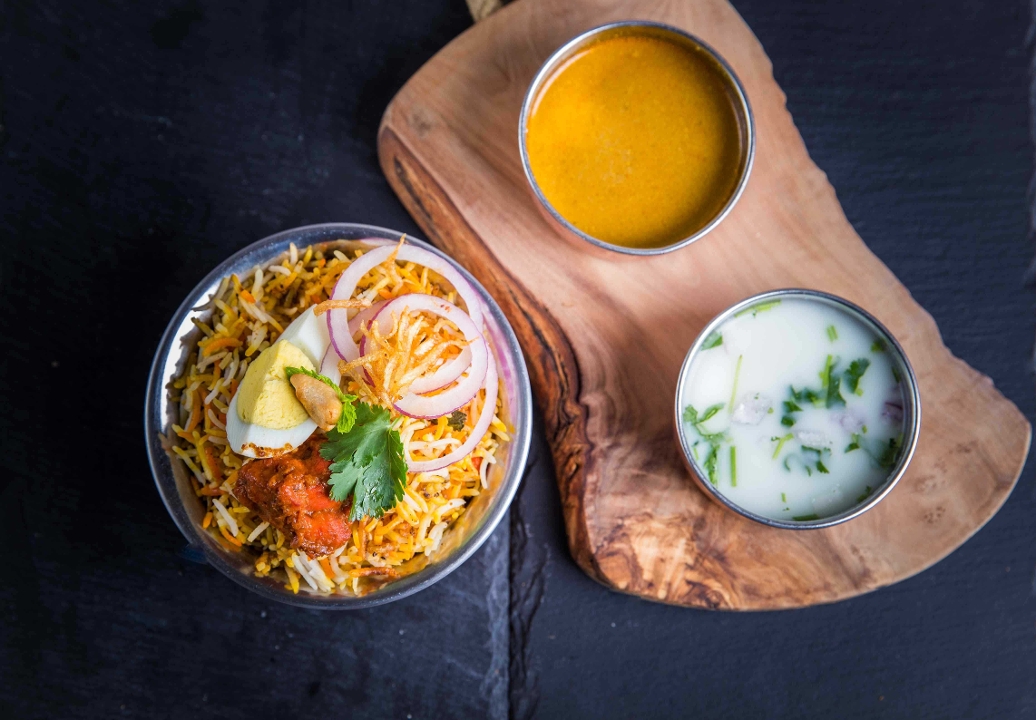 Boneless Goat Biryani.