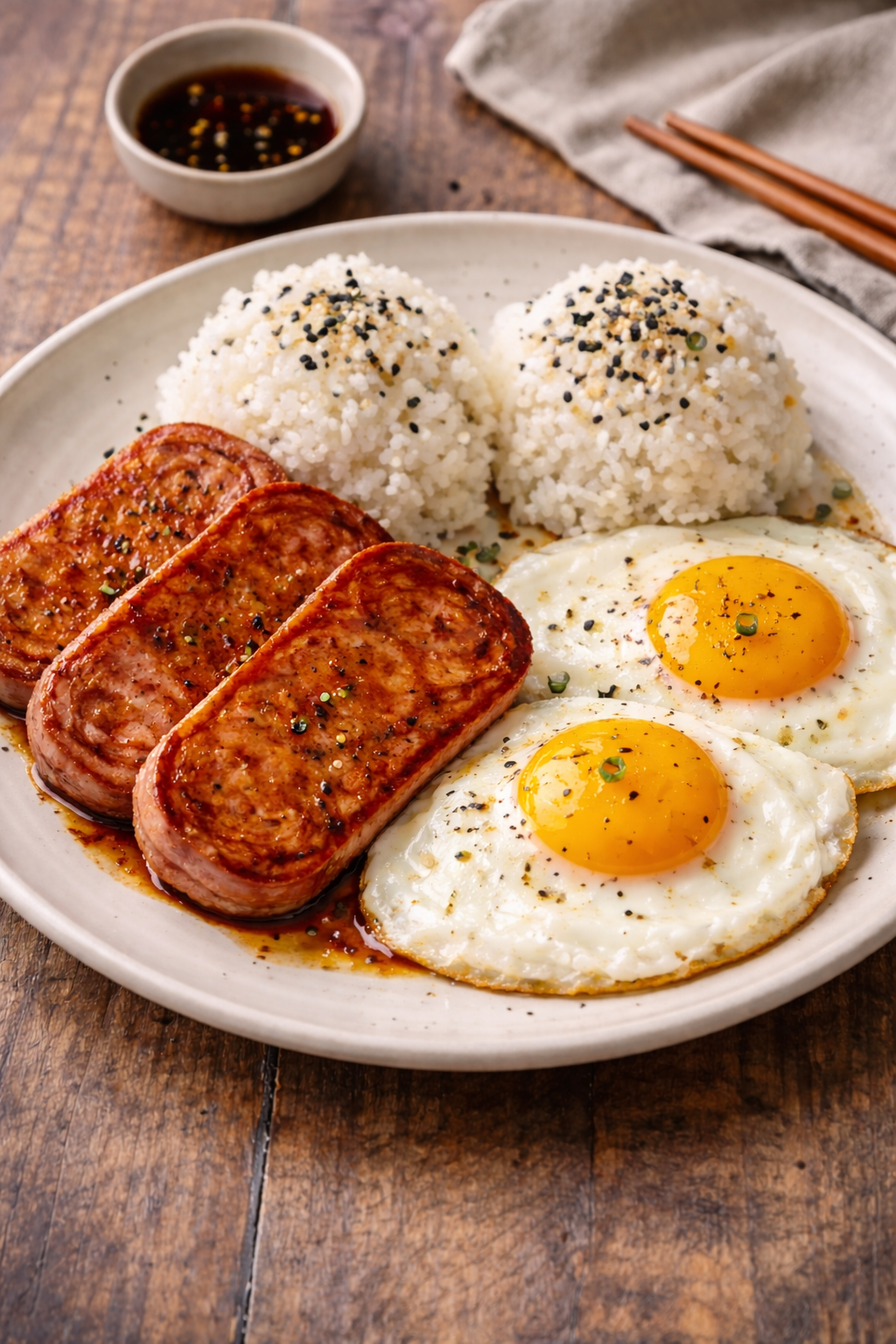 Spam & Eggs Plate.