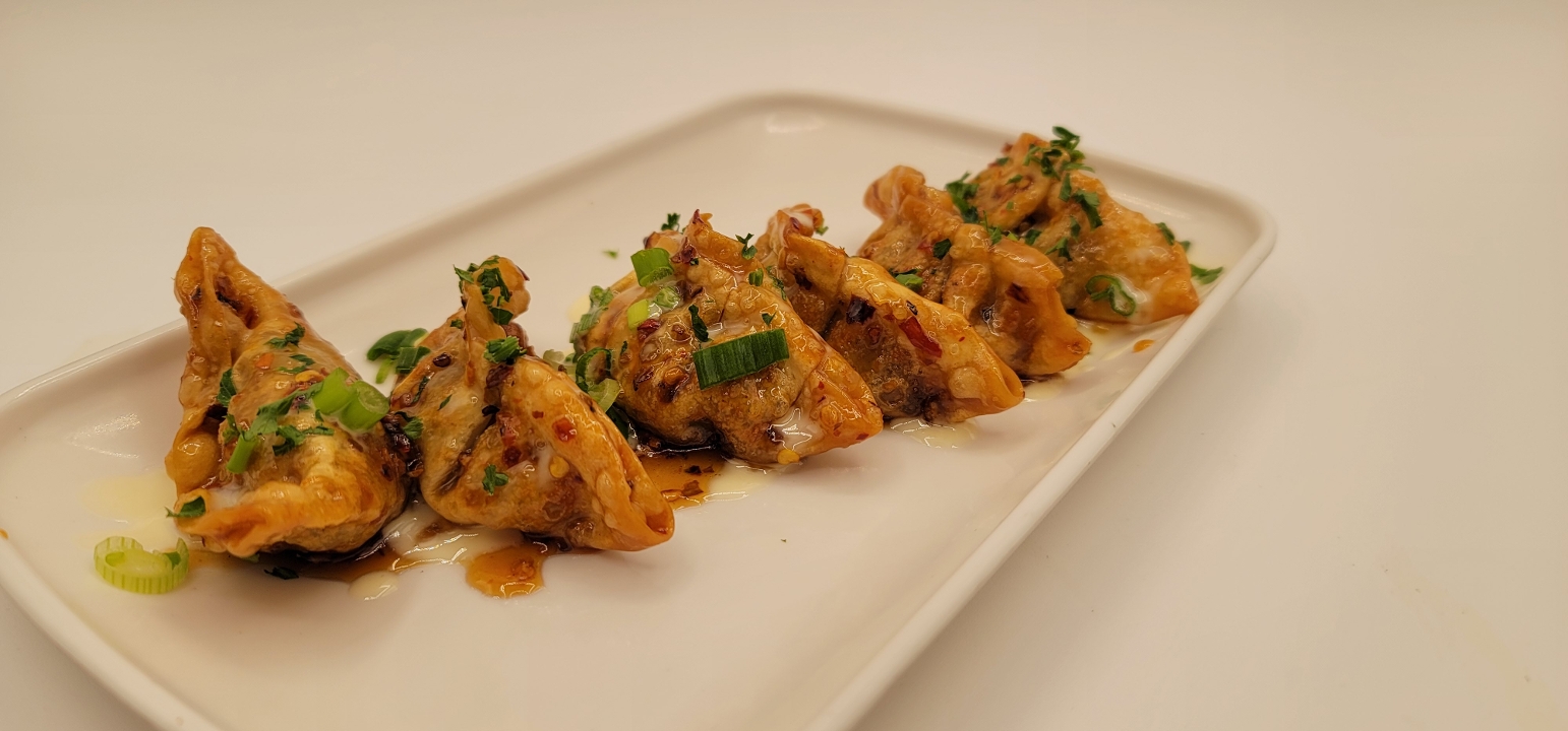 Fried Beef Gyoza.