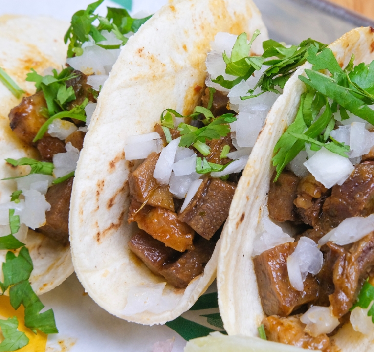 (3) Tongue Taco (Lengua).