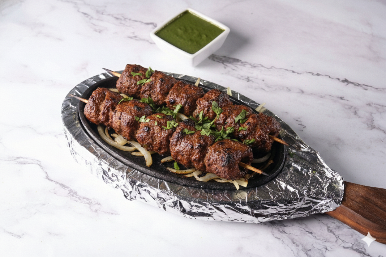 Chicken Seekh Kebab.