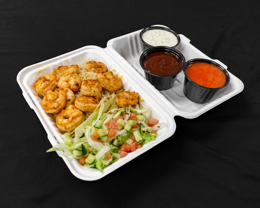 Shrimp Over Rice.