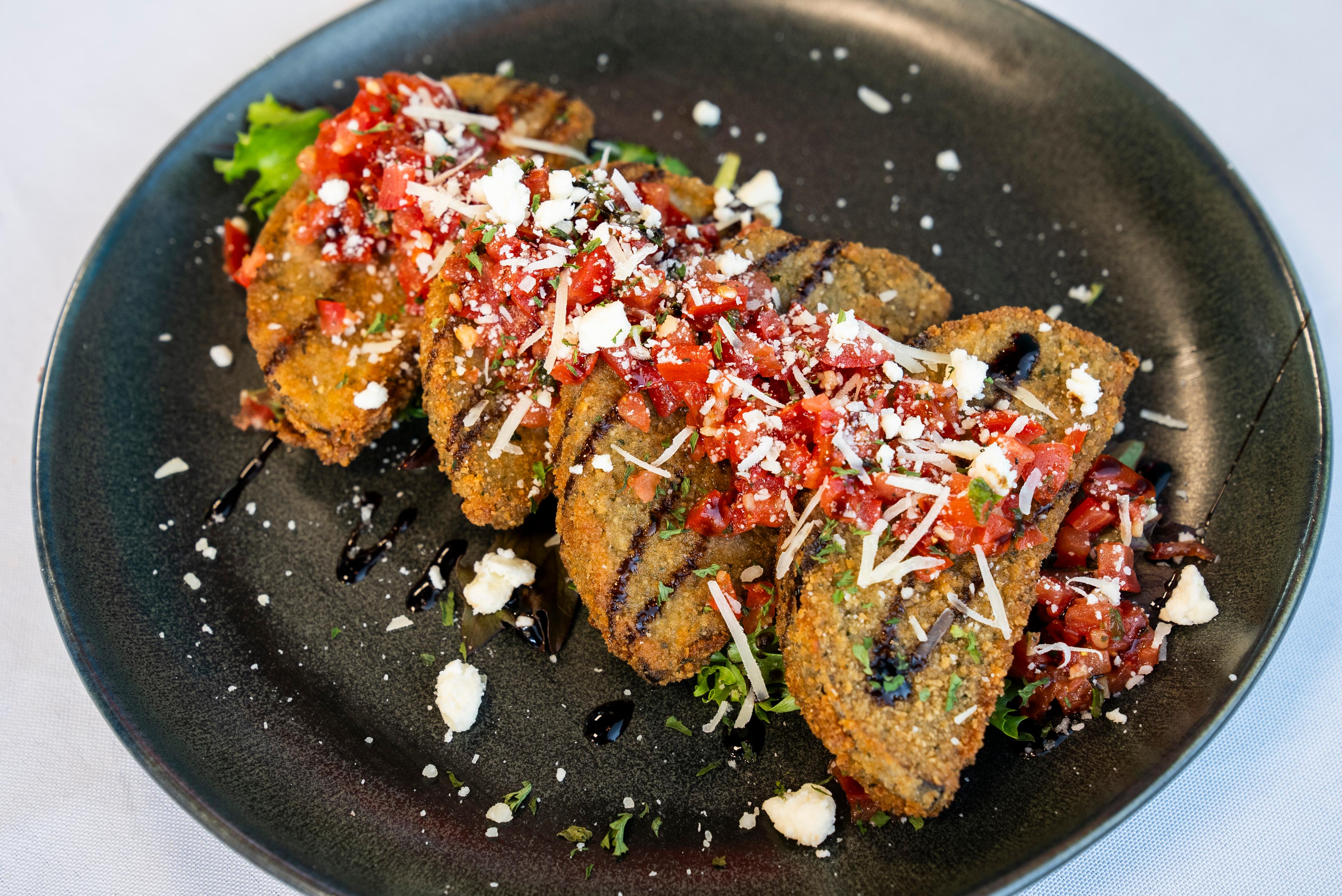 Eggplant Bruschetta.