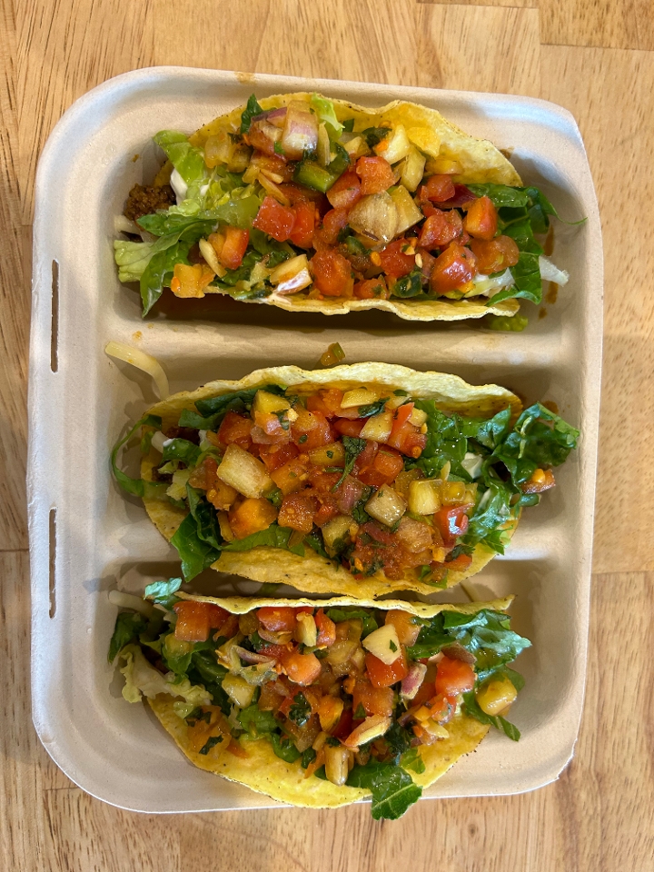 (3) Ground Beef Tacos.