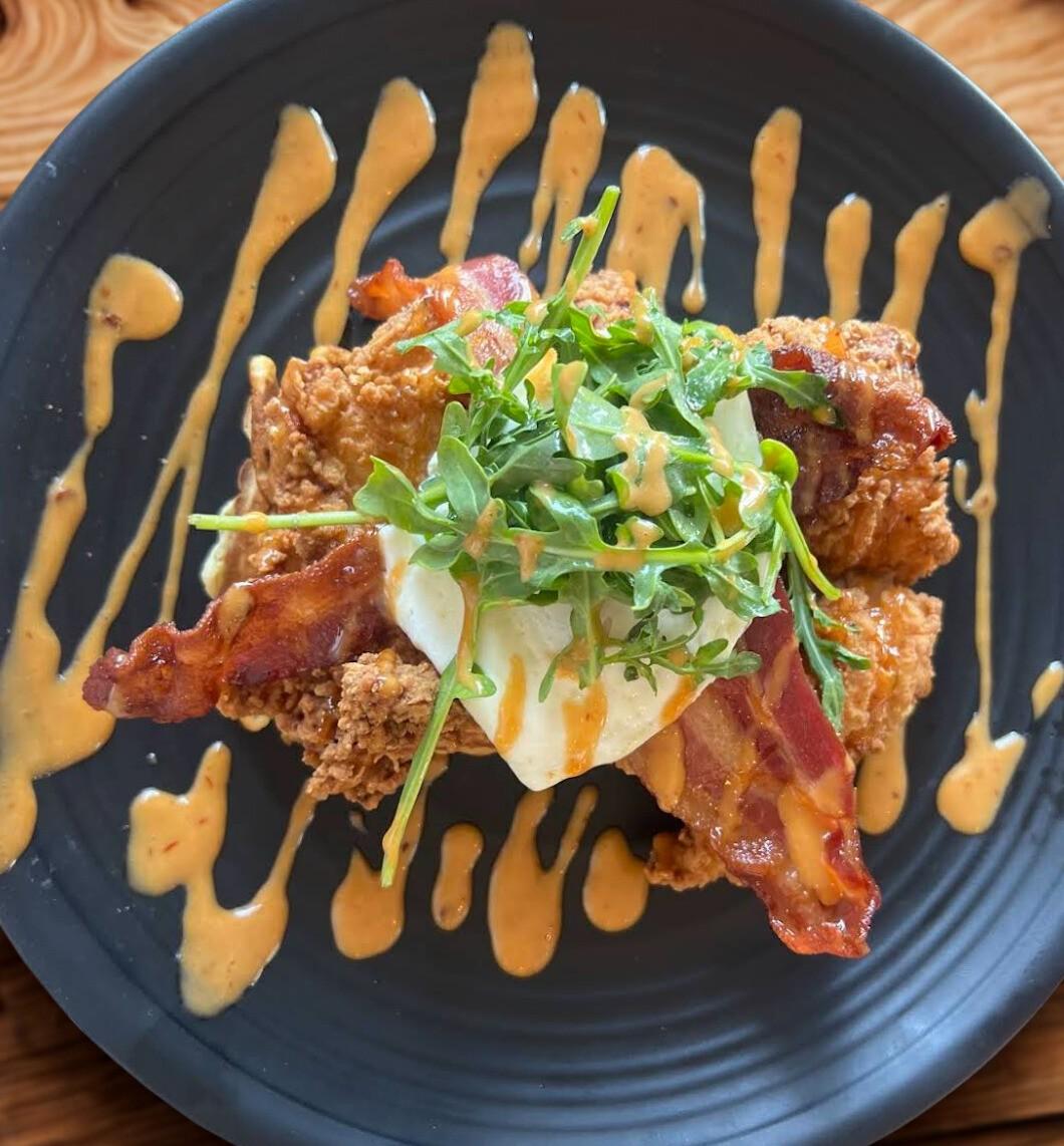 Southern Chicken Waffle Sandwich.