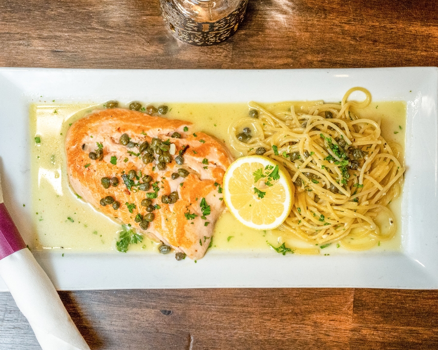 SALMON PICCATA.